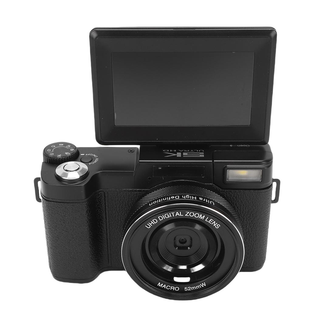5K Digital Camera 64MP 18X Zooming 3 Inch Screen WiFi Buty Camera with LED Fill Light for Selfies Travel