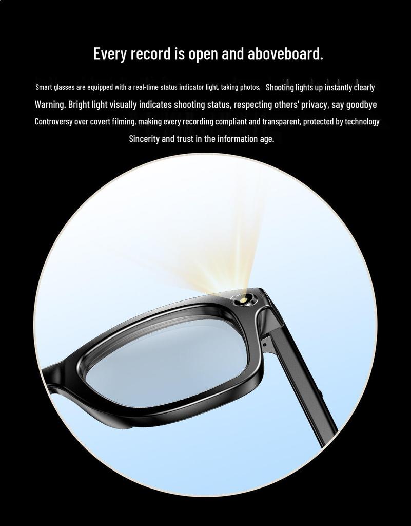Smart HD Glasses: AI Camera, Bluetooth, Anti-Shake Video, Call & Photo Functions