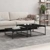 Coffee Tables, Nested Under Each Other, 2 Pcs., Black