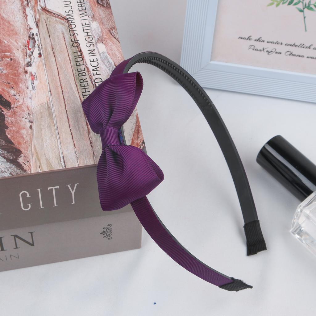 1PC Grosgrain Ribbon Hair Bows Headbands Girls Plastic Hairbands 3inch Bows Headband Children Kids Fashion Hair Aceessories