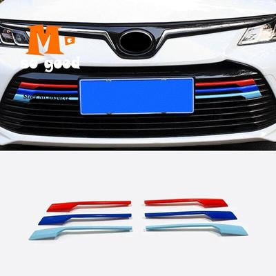Для Toyota Corolla Sedan ABS передняя решетка автомобиля, украшение для забора, полоса, накладка, аксессуары для стайлинга автомобилей