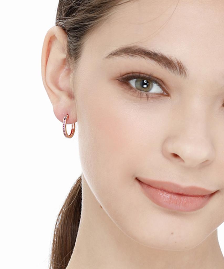 Ellejewelry Базовые серьги-кольца 14K Gf с застежкой-щелчком Elgpee230