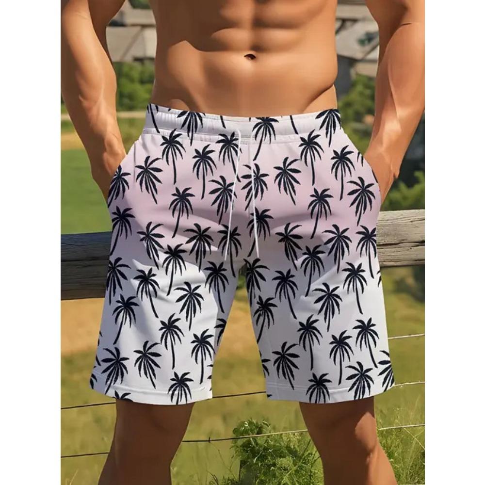 Градиентные Графические Пляжные Шорты Мужские Цветные 3D Печатные Board Shorts Летние Повседневные Праздничные Короткие Штаны Свободные Серф Купальные Шорты