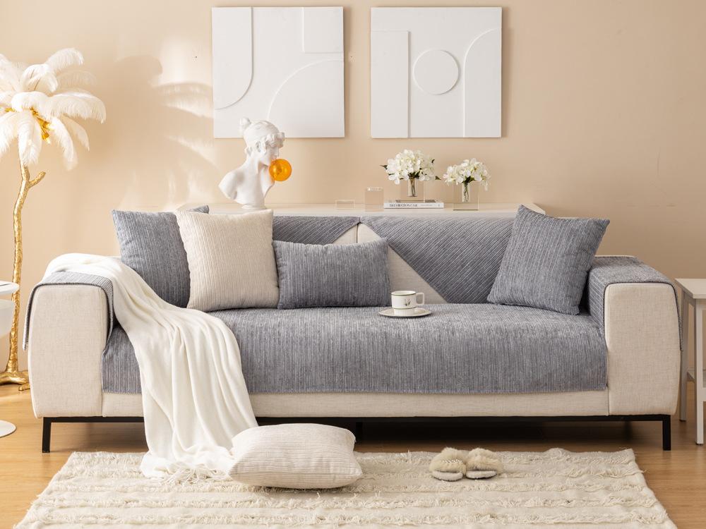 Chenier Sofa Cushion Four-Season Universal Non-Slip Seat Cushion Cream Wind Sofa Cover Cross-Border New Backrest Towel Cover