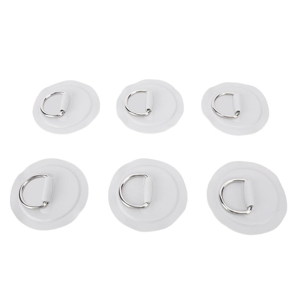 Stainless Steel D Ring Patch Kit PVC Paddle Board D Rings with Rope Hooks for Kayak Inflatable Boat