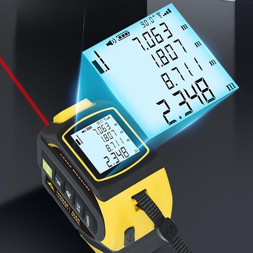 5 In 1 Laser Rangefinder Infrared Measure Tape High-precision Intelligent Electronic Ruler Cross Line Measuring Instrument Tools