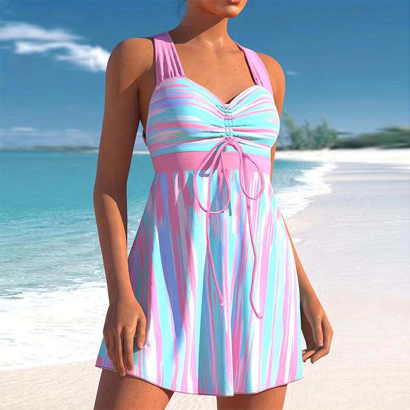 2024 женский сексуальный большой размер с цветочным принтом купальник женский летний комплект из двух предметов танкини модное монокини пляжная одежда банный костюм