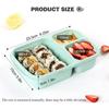 D2 1 шт. Ланч-бокс бенто для детей и взрослых, многоразовый контейнер для хранения еды, ланч-бокс с 3 отделениями для школы, работы и путешествий