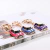 Mini Car Influencer Keychain with Epoxy Diamonds Zinc Alloy Pendant