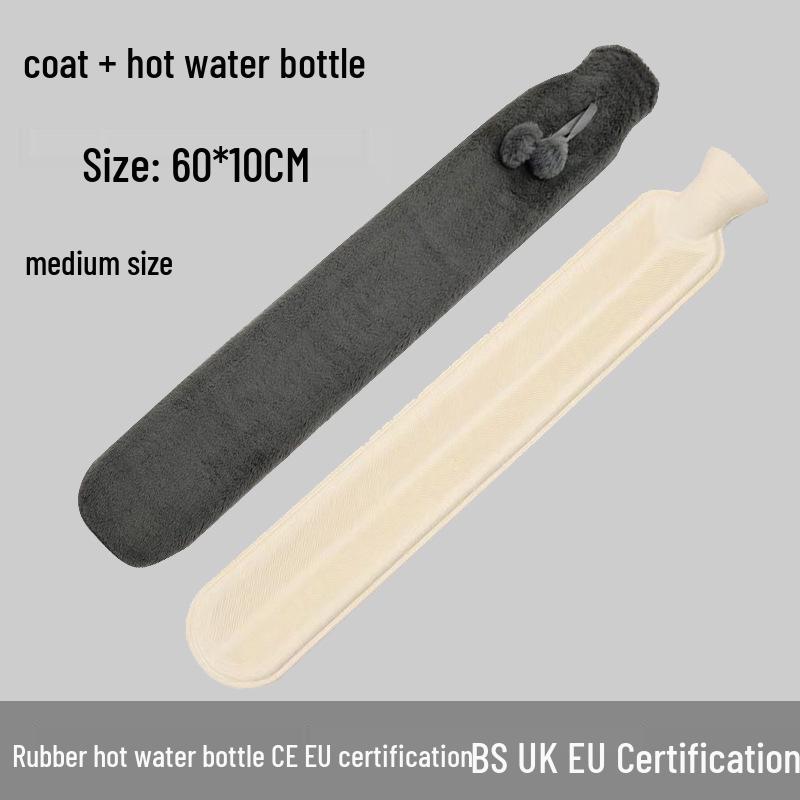 Explosion-Proof Hot Water Bottle: Rubber Design for Stomach and Feet, Long-Lasting Warmth