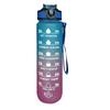 1000ml Large Capacity Gradient Water Bottle with Straw 1 Litre Leakproof with Time Marker,for Sports Fitness