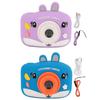 Детская игрушечная камера 1080P HD с двумя объективами, силиконовый 2-дюймовый IPS-экран, 8-кратный цифровой зум, автофокус, маленькая цифровая