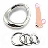 Изогнутое стопорное кольцо из нержавеющей стали Сверхпрочное БДСМ для пениса Металлическое растяжитель мошонки Мужские секс-игрушки для задержки эякуляции