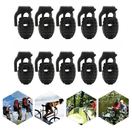 10 шт. пластиковые пружинные замки для шнура для паракордов, сменный шнурок, стопор, шнуровые тумблерные застежки для очков для банджи-плавания, эластичные зажимы для шнурков