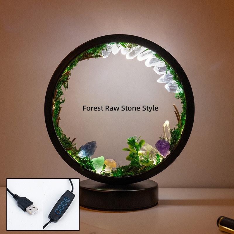 Natural Amethyst Crystal Lamp USB LED 3 Color Dimmable No Flicker Night Light StrongHorse Luxury Home Decor Artistic Gift