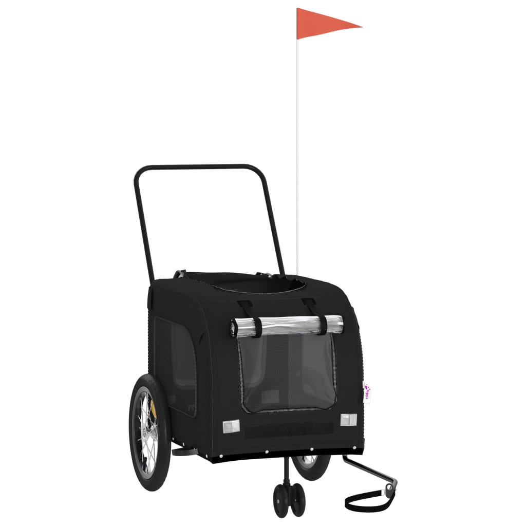 Bicycle Trailer for Dogs Black Oxford Fabric and Iron