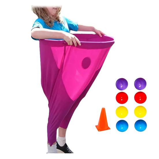 Набор для игры во дворе «Бабушкины трусы» для взрослых. Большие бабушкины трусы с прыгающим мячом и конусом-маркером. Набор для игры в метание на открытом поле для командной эстафеты, семейного воссоединения.