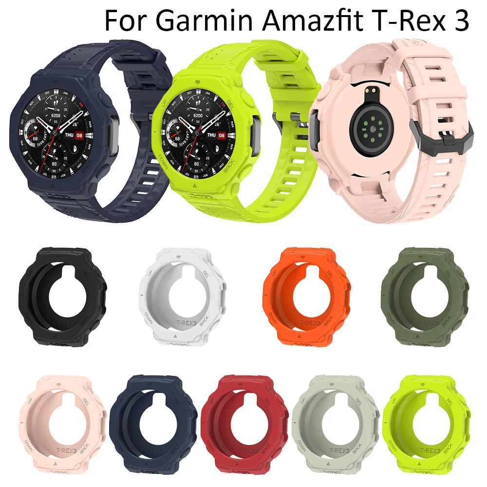 Силиконовый защитный чехол-накладка для смарт-часов Garmin Amazfit T-Rex 3, сменные аксессуары, рамки, чехлы, защитная оболочка для экрана