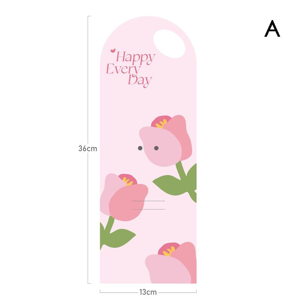 5pcs Carnation Flower Card Handheld Flower Insert Bag New Flower Tote Bag Teachers' Day