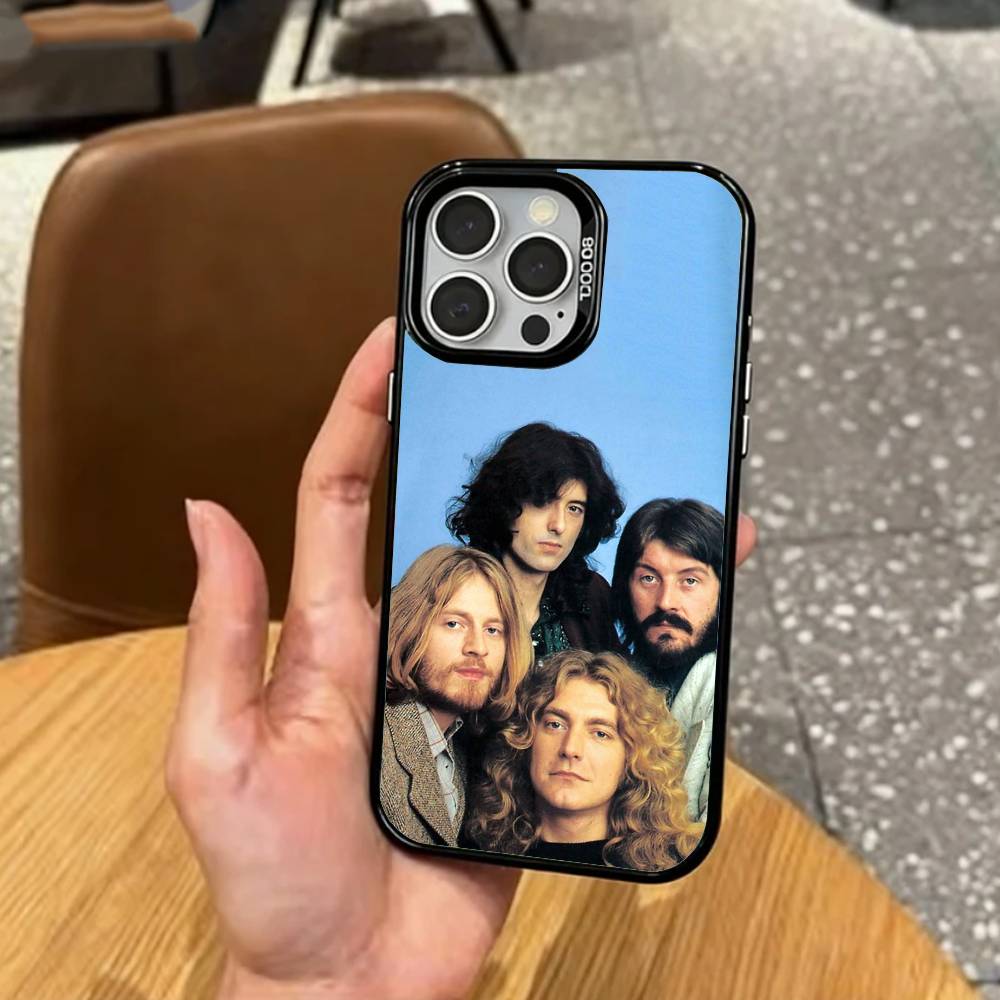 Крутой чехол для телефона Z-Zeppelin L-Led для iPhone 17, 16, 15, 14, 13, 12, 11 Plus, Pro Max, цветной, посеребренная внутренняя крышка