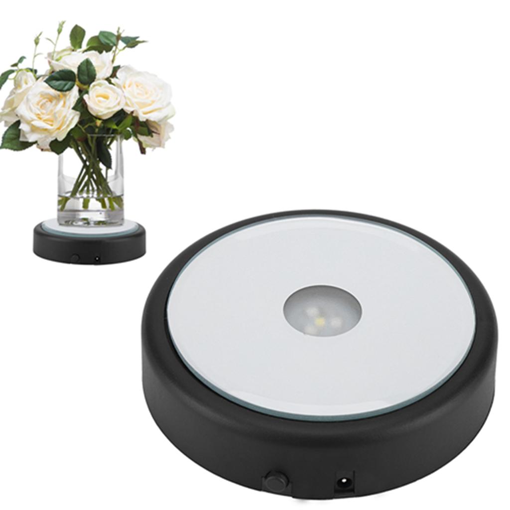 3D Multicolor 4 LED Light Lamp Base Stand Holder for Crystal Glass Art Decor