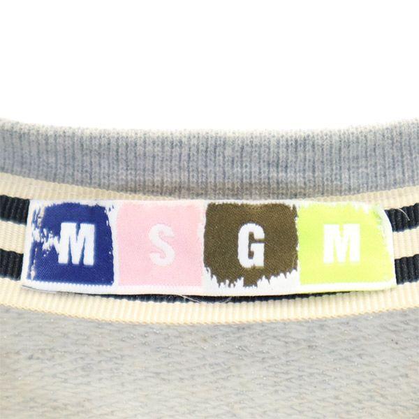 MSGM Сделано в Италии Принт Тренировочный лонгслив S серый пот Мужской Б/у