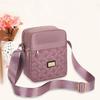 Women Crossbody Bag Embroidery Multi-Zipper Shoulder Bag Adjustable Strap Fashion