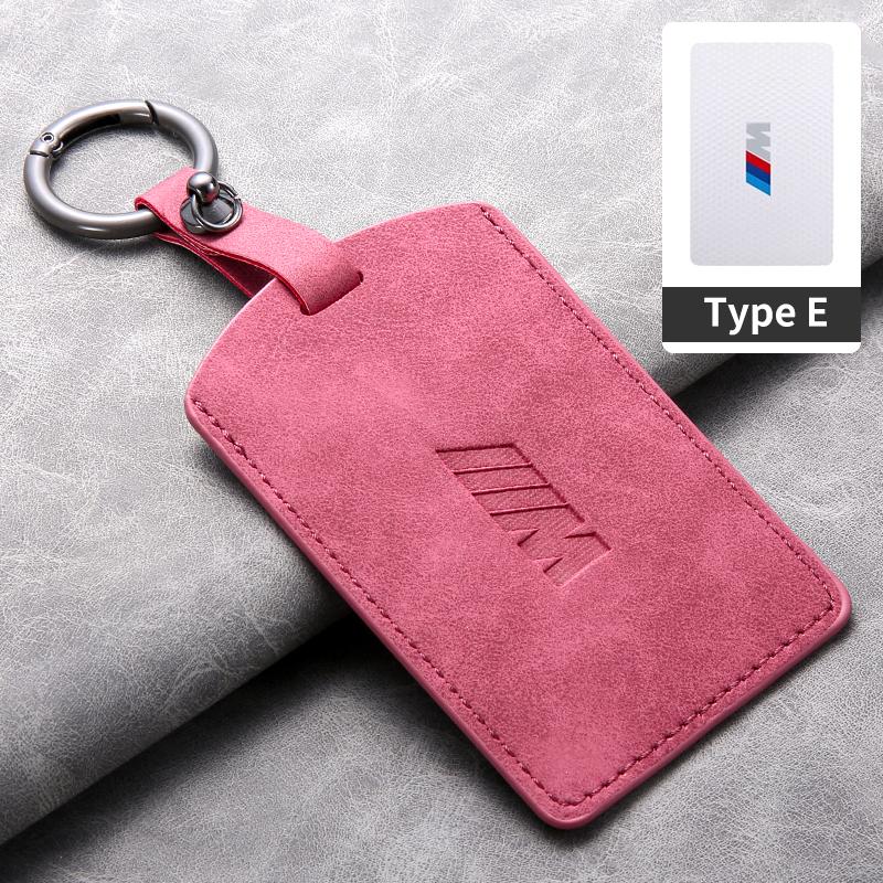 AAAQJ1 Suede Leather Car Smart NFC Card Key Case Fob Cover Shell Auto Keychain Accessories For BMW M 3 5 7 Series X1 X3 X5 X6 X7 535le