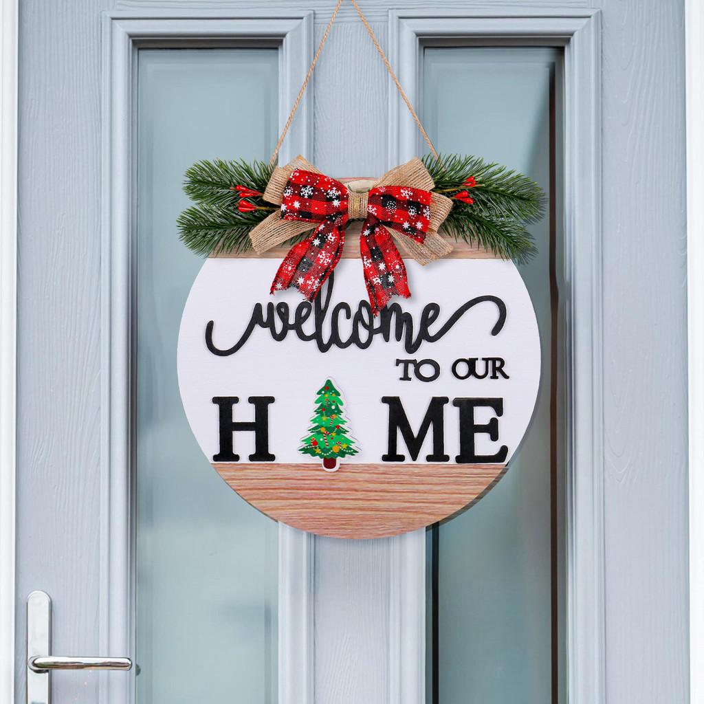 Home Welcome Door Sign With Magnetic Wooden Decor For Diy Festive Decoration