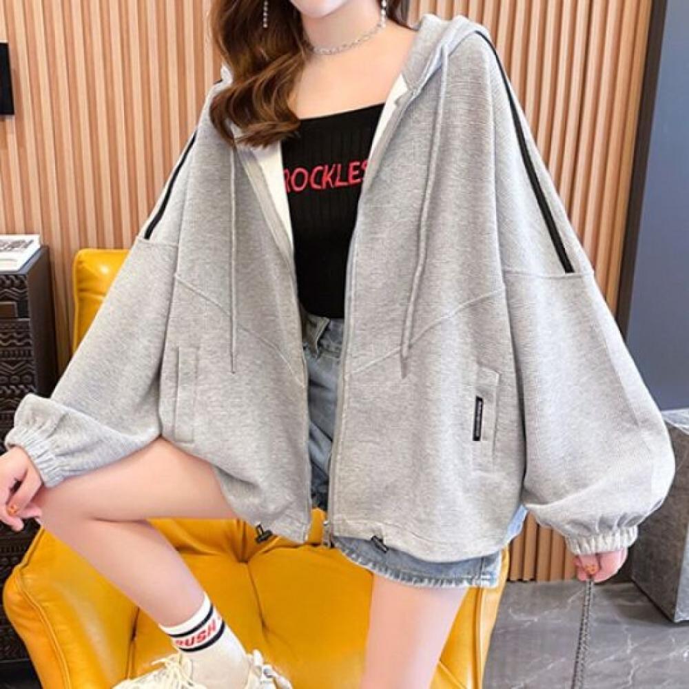 Navava Long Sleeve Hoodie Zip Up Nc181 Casual String Line