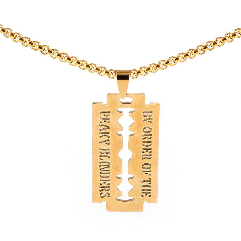 Подвеска Новые Острые Козырьки Лезвие Бритвы Вечеринка Лезвие Мужские и Женские Украшения Ожерелье