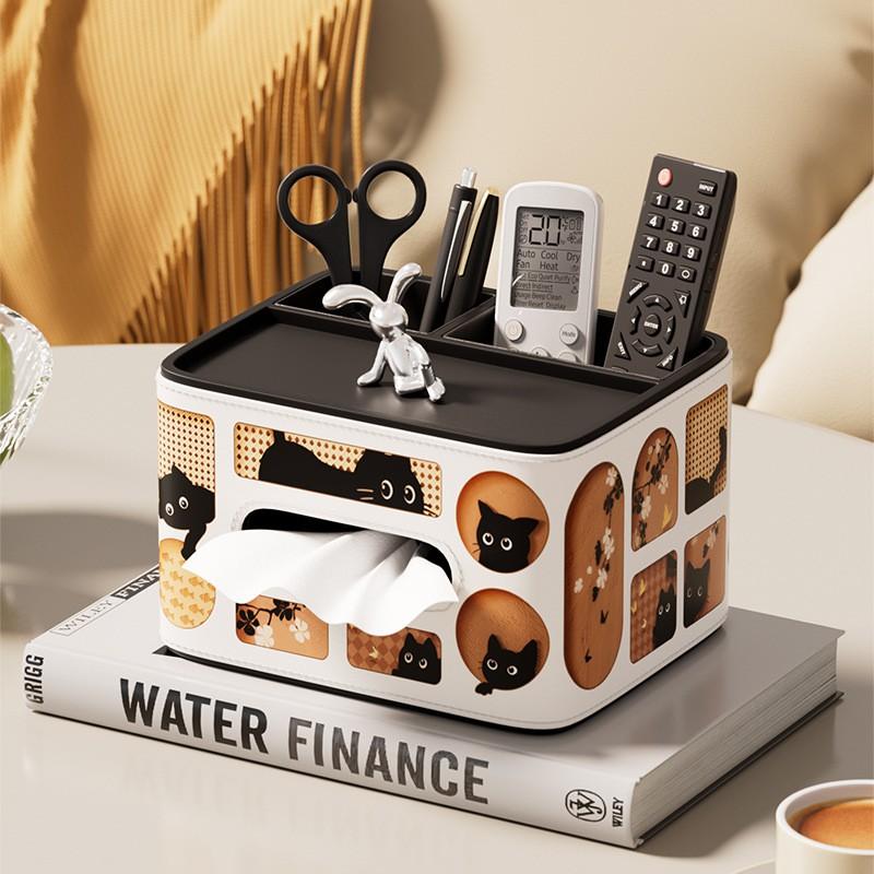 Cute Cat Design Desktop Tissue Box Living Room Bedroom Kitchen Hotel Car Multi-Use Luxury Style Paper Towel Holder