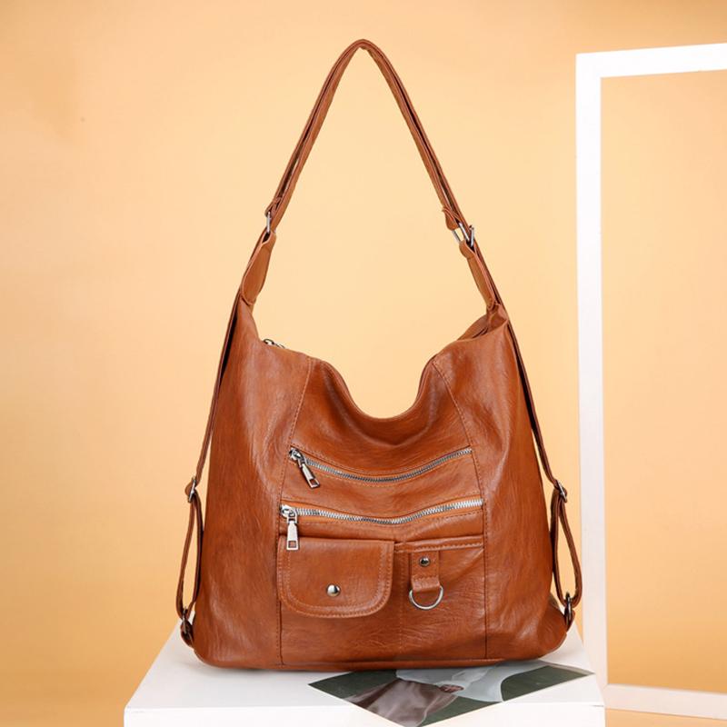 Уличная ретро-мода, женская сумка через плечо на молнии, большая вместимость, дорожный кошелек и сумка, повседневный рюкзак