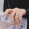 COOLTIME Kpop Minimalist Couple Rings Stainless Steel Silver Color Open Ring Women Men  Jewelry Wedding Gift