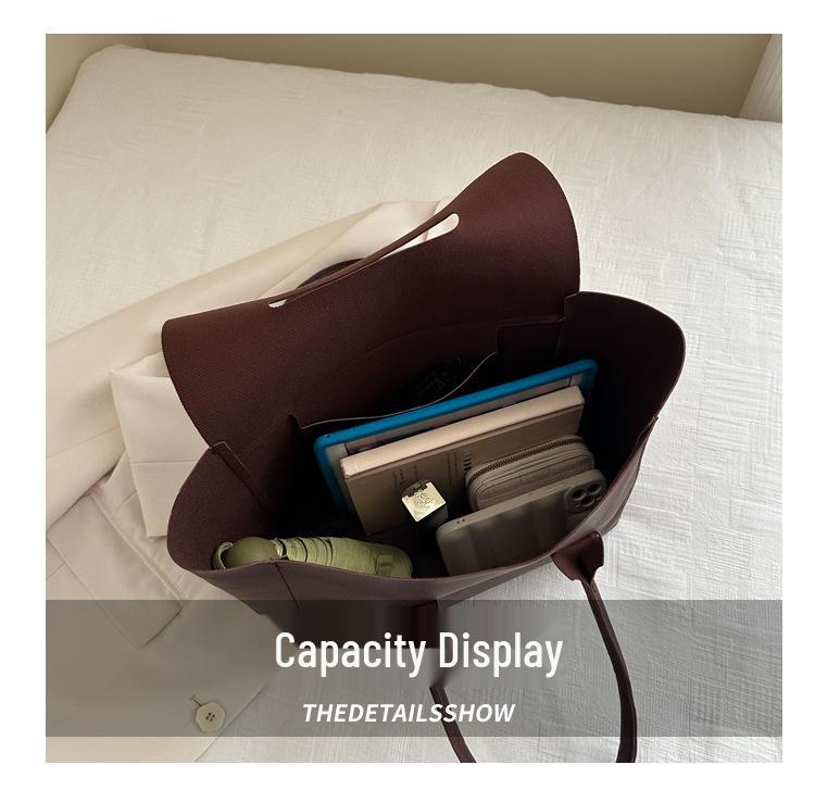 Женская сумка кроссбоди большой вместимости с текстурой в корейском стиле 2024 - Модная деловая сумка-тоут для поездок на работу