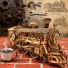 Деревянный 3D Креативный Ручной Работы Подарок Украшение Паровозик Игрушка для Мужчин и Женщин