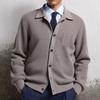 Трансграничная мужская одежда Amazon Осень и зима Новый мужской вязаный кардиган с лацканами Однобортный свитер-куртка Sy0215