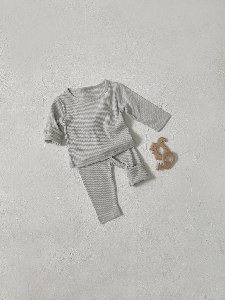 Осенний детский пижамный комплект: Эластичный, удобный, грубый пит-стиль для мальчиков и девочек