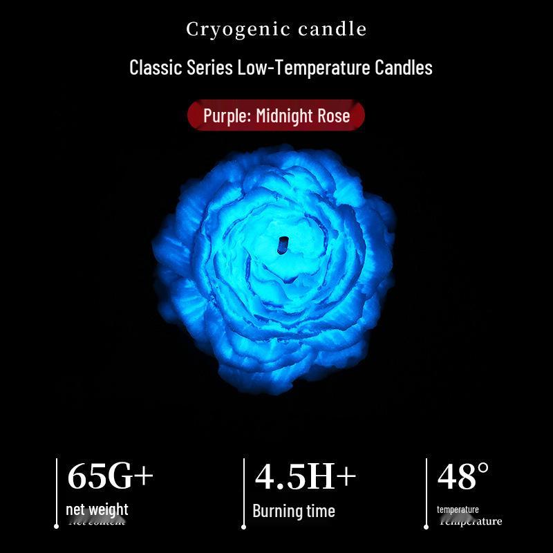 Светящаяся в темноте ароматическая свеча из соевого воска - Роза и Пион