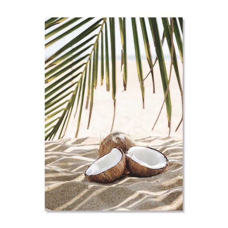 Coconut Lake Canvas Posters Landscape Art Painting Countryside Scenery Beige Wall Art Prints Nordic Pictures Living Room Decor