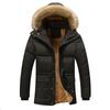 Winter Hooded Parkas Jacket Men Padded Jacket Hat Lining Puffer Jacket Men Hooded Overcoat
