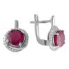 Silver Earrings with Natural Ruby 4.45ct (2054030)