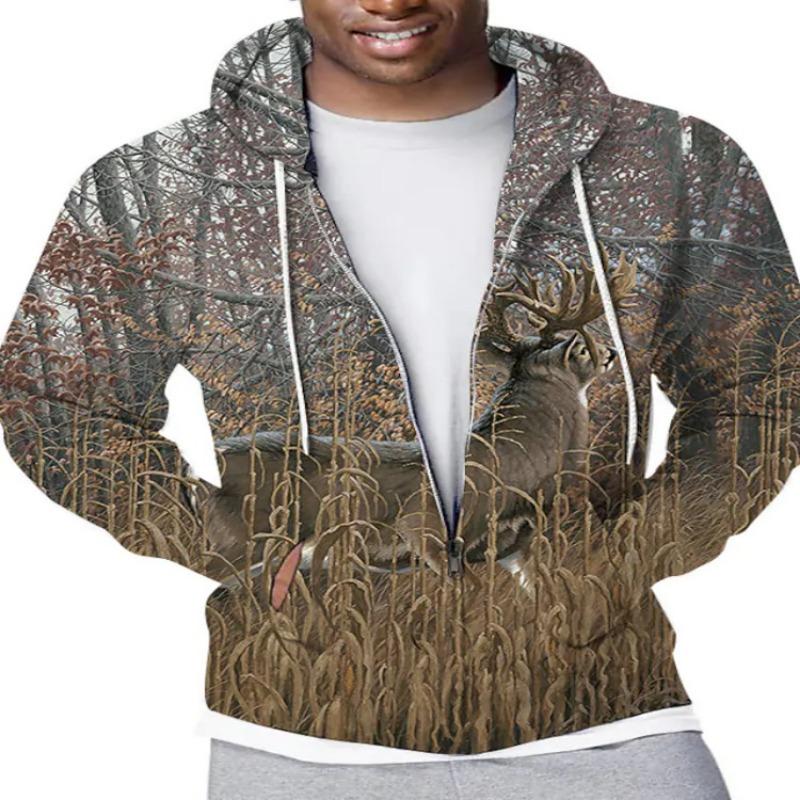 Толстовки с капюшоном 3D-принт камуфляж джунгли Толстовки на молнии для мужчин и женщин Толстовки с капюшоном большого размера для детей Толстовки на молнии Спортивные костюмы