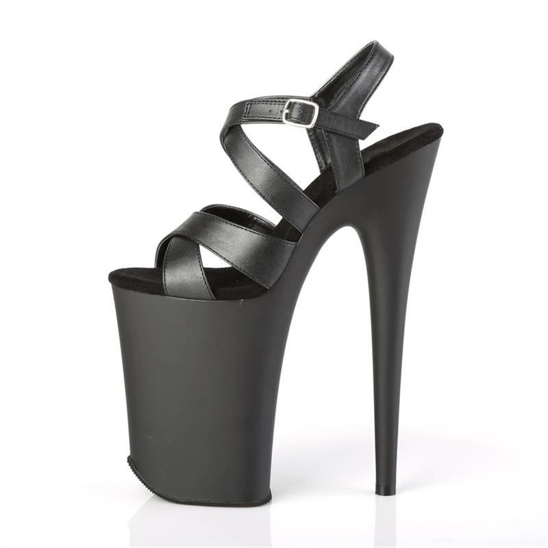 Zapatos Mujer Buckle Fetish Sandals 26cm Thin Heels Pumps Platform Woman Walking Show Artifact Model High-heeled Shoes