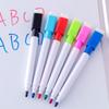 10pcs Color Ink Whiteboard Markers with Brushes Head Erasable Graffiti Pen Office Meeting Accessories School Classroom Supplies