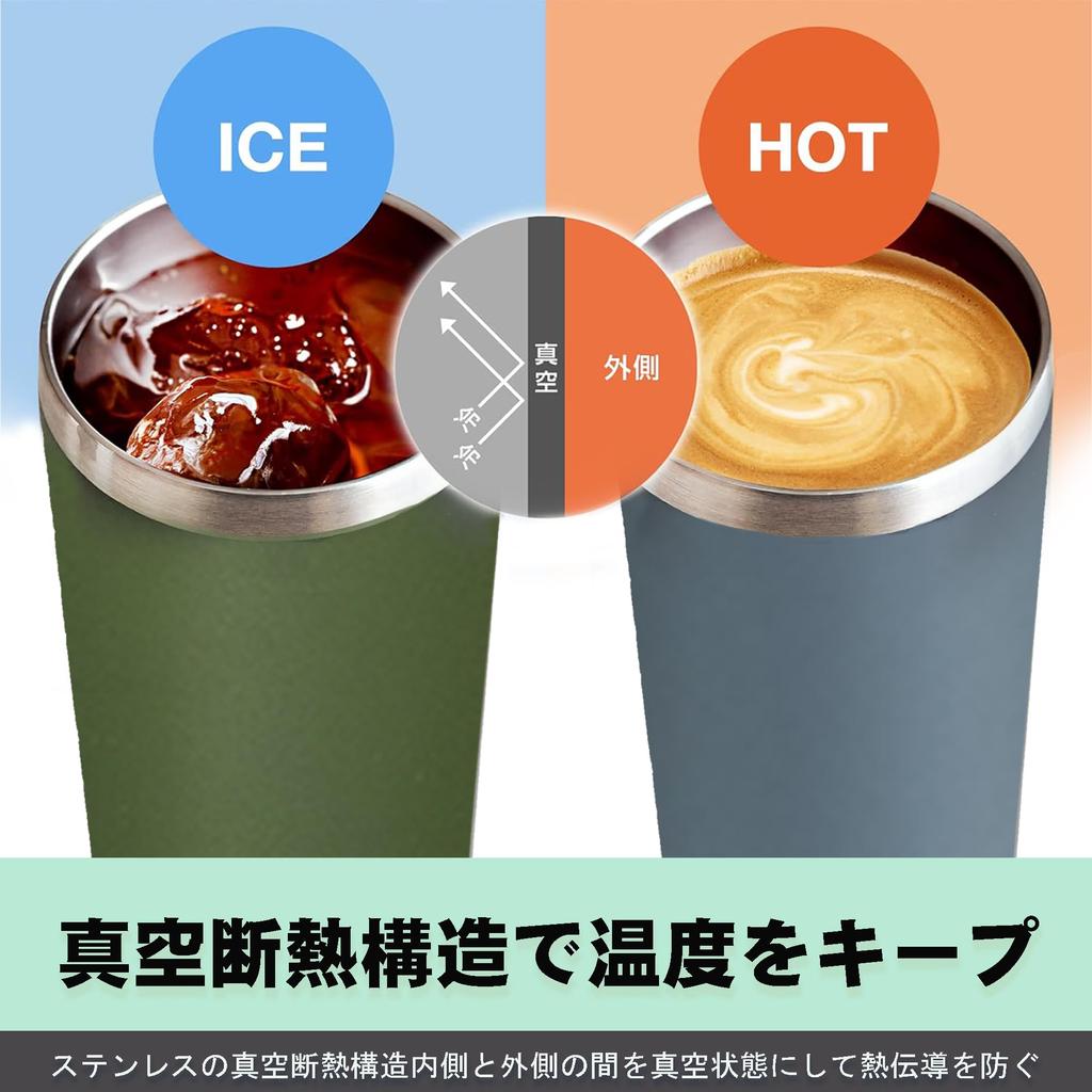 Set of 2 450ml Vacuum Insulated Stainless Steel Tumblers with Double Walled Design, Keeps Drinks Hot or Cold, Stylish Father's Day Gift for Couples,