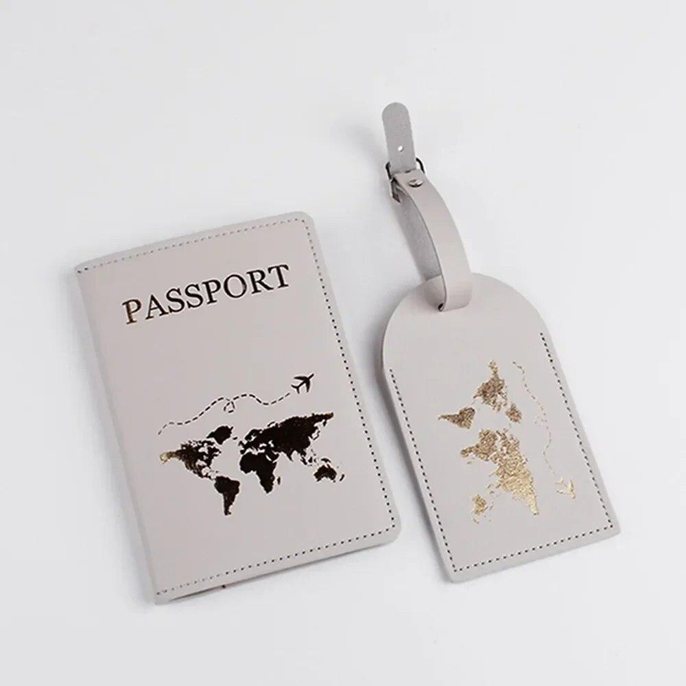 Men Women Fashion Passport Holder Case for Travel New Leather Waterproof Passport Cover with Card Holder