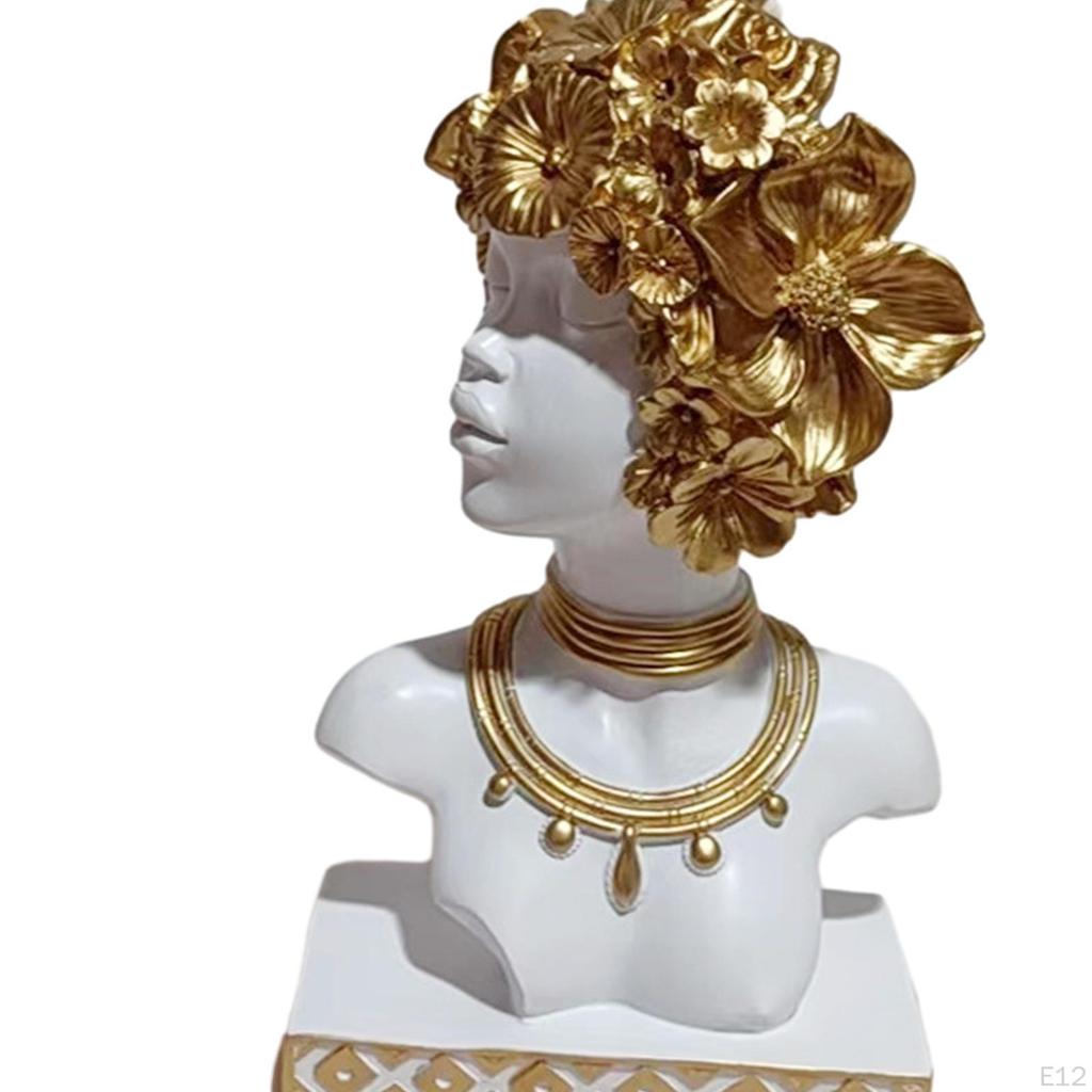 Статуя африканской женщины, женская скульптура, произведение искусства, современный бюст, эстетическое украшение для дома