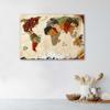 Canvas print, Map of the world with spices