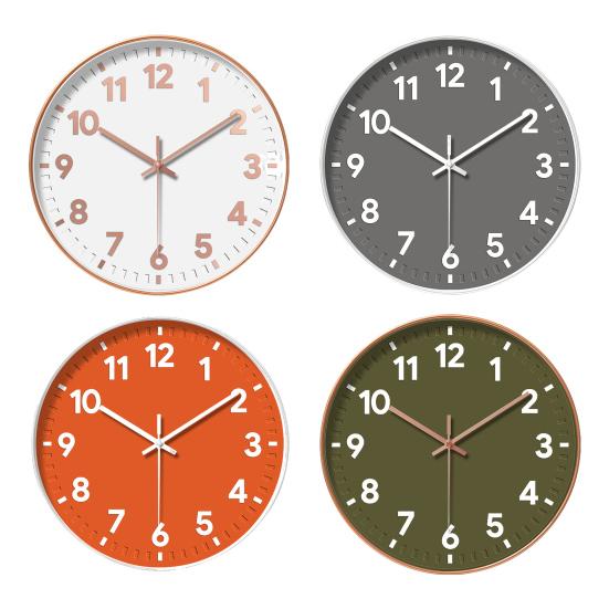 Decorative Wall Clock Clear Display Battery Operated Modern Non-Ticking Silent Operation Wall Clock